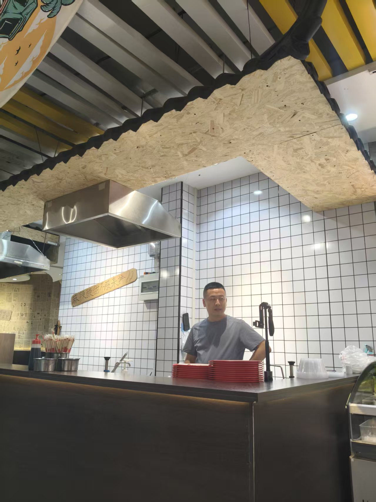Owner at the counter